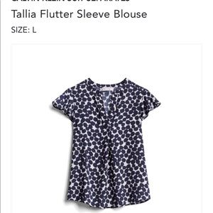 Navy flutter sleeve blouse from Stitchfix